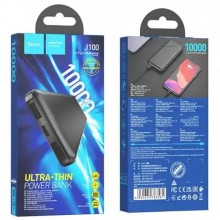 Портативное зарядное устройство повер банк Power Bank High-ranking Hoco J100 на 10000mAh, черный