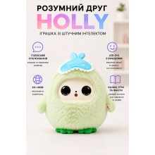 Игрушка с искусственным интеллектом HOLLY AI H-91188 с голосовым общением на украинском, Wi-Fi и LED глазами, салатовый