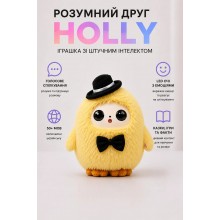 Игрушка с искусственным интеллектом HOLLY AI H-26834 с голосовым общением на украинском, Wi-Fi и LED глазами, желтый