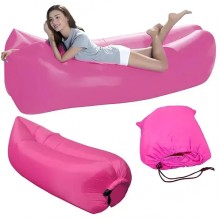 Надувной гамак-шезлонг для отдыха Cloud lounger, розовый