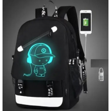 Городской рюкзак, светящийся с usb зарядкой Senkey & Style "Music", черный