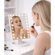 Зеркало для макияжа Magic Makeup Mirror UKC с 22 LED-подсветкой, белая