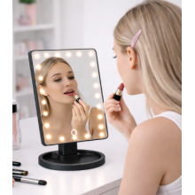 Зеркало для макияжа Magic Makeup Mirror UKC с 22 LED-подсветкой, черное