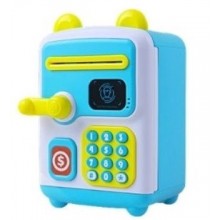 Електронна скарбничка сейф з датчиком руху Face Recognition Money BOX, блакитна