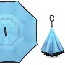 Вітрозахисна парасолька Up-Brella (Парасолька зворотнього складання), блакитна