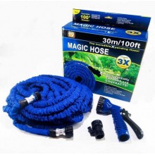 Садовый шланг для полива X-hose Pro 30м (100FT) с распылителем, синий