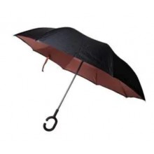 Вітрозахисна парасолька Up-Brella (Парасолька зворотнього складання), темно-коричнева