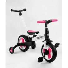 Функціональний велосипед-трансформер 4в1 Best Trike 55475 з батьківською ручкою, рожевий
