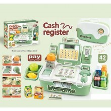 Детский кассовый аппарат, магазинчик "Cash Register" H 369 A, Игрушечная касса зеленый