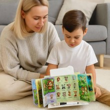 Интерактивный борд-книга 2в1 с украинской озвучкой WToys Арт.70456 "Мир животных", разноцветная