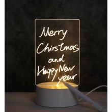 3D ночник планер LED, доска для заметок с ручкой, для пожеланий UKC, белый