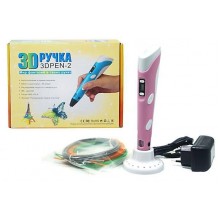 3d ручка 2-го покоління з lcd дисплеєм, рожева + пластик PLA