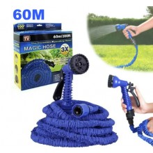Садовый шланг для полива X-hose Pro 60м (200FT) с распылителем, синий Садовый шланг для полива X-hose Pro 60м (200FT) с распылителем, синий