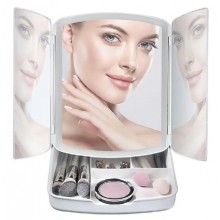 Настільне дзеркало для макіяжу з LED підсвічуванням My Foldaway Lighted Makeup Mirror, біле Настільне дзеркало для макіяжу з LED підсвічуванням My Foldaway Lighted Makeup Mirror, біле