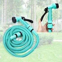 Cадовий шланг для поливу EXPANDABLE GARDEN HOSE 15м (50FT) з розпилювачем на 7 режимів поливу, зелений Cадовий шланг для поливу EXPANDABLE GARDEN HOSE 15м (50FT) з розпилювачем на 7 режимів поливу, зелений
