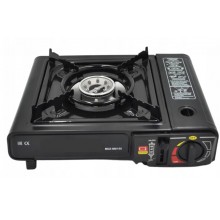 Газова плита туристична 2 в 1 Portable Gas Stove BDZ-155-A 8124 у валізі, чорна