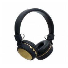 Бездротові накладні bluetooth навушники KD20, чорні з золотистими боковинками