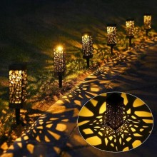 Комплект садовых фонарей 6 шт на солнечной батарее Garden Solar Lawn Lamp черные