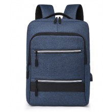 Міський молодіжний рюкзак Bag з USB портом (25л, 42x28x16см) синій Міський молодіжний рюкзак Bag з USB портом (25л, 42x28x16см) синій