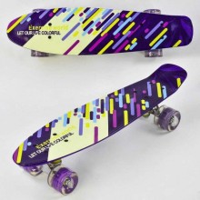 Скейт пенні борд F 9797 Best Board (дошка=55см, колеса PU, світяться, d=6см), фіолетові