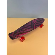 Скейт пенні борд F 9797 Best Board (дошка=55см, колеса PU, світяться, d=6см), червоний орнамент