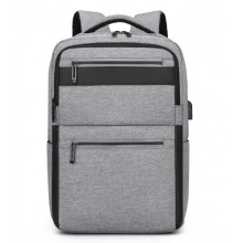 Міський молодіжний рюкзак Bag з USB портом (25л, 42x28x16см) сірий Міський молодіжний рюкзак Bag з USB портом (25л, 42x28x16см) сірий