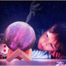 Настольный светильник ночник HUMIDIFIER 3D луна 13 см с увлажнителем воздуха, космос