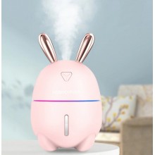 Увлажнитель воздуха с подсветкой зайчик Humidifier, розовый